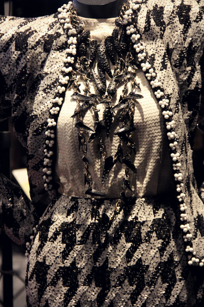 Hollywood Costume Exhibit Phoenix Art Museum Cruellla Deville close up