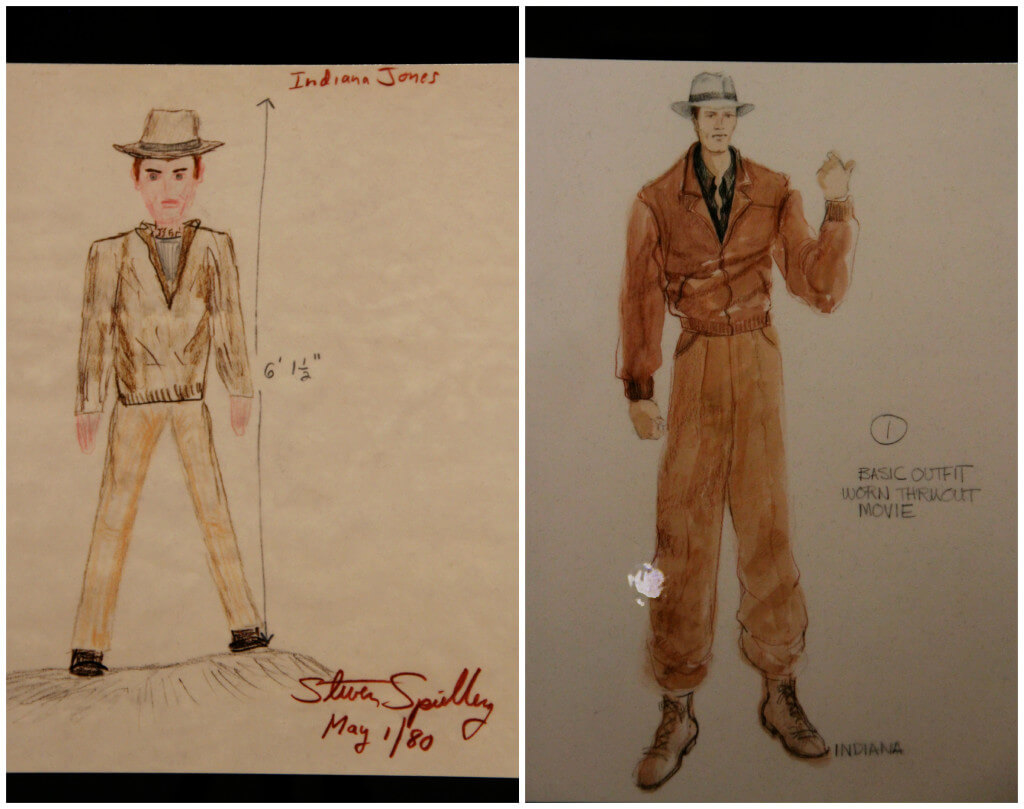 Phoenix Art Museum Hollywood Costume Exhibit Indiana Jones steven speilberg sketches