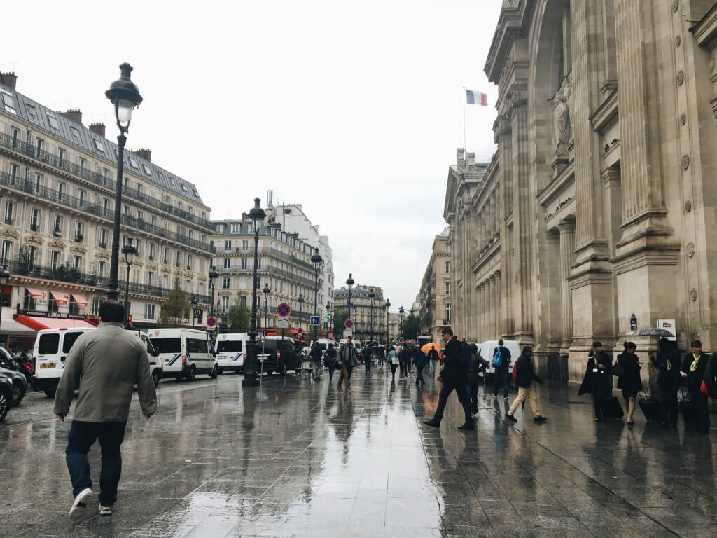 Paris France Rainy Day